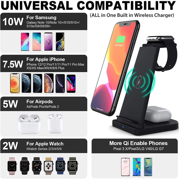 3 in 1 Wireless Charger Stand - 3 in 1 Wireless Charger Stand - Image 2 of 4