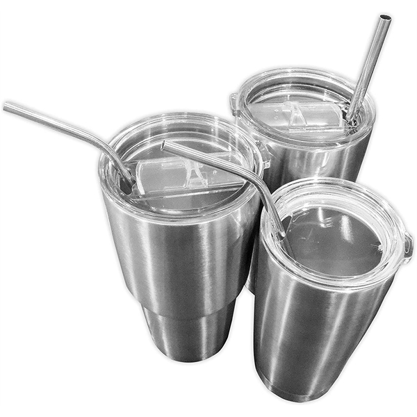 8.46" Bamboo Knife/Fork/Spoon Stainless Steel Straw Set - 8.46" Bamboo Knife/Fork/Spoon Stainless Steel Straw Set - Image 2 of 3