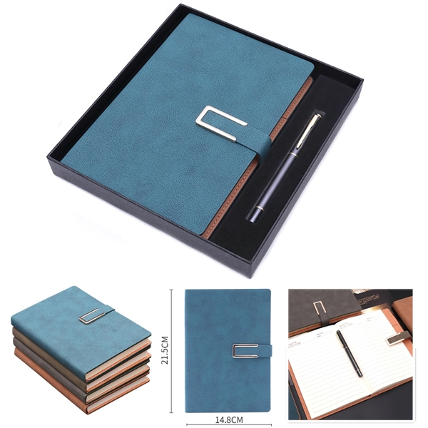 A5 Classic Journal Leather Writing Notebook with Pen/ Gift - A5 Classic Journal Leather Writing Notebook with Pen/ Gift - Image 1 of 2