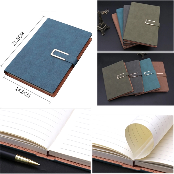 A5 Classic Journal Leather Writing Notebook with Pen/ Gift - A5 Classic Journal Leather Writing Notebook with Pen/ Gift - Image 2 of 2