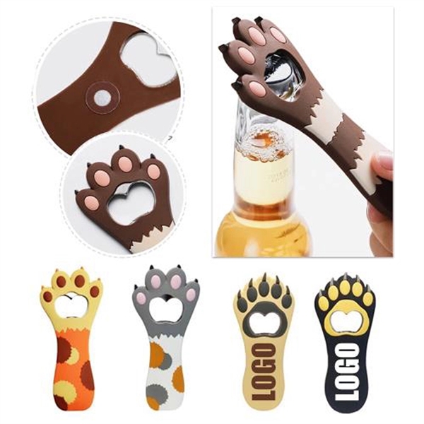 Cat Paw Silicone Beer Bottle Opener with Magnet - Cat Paw Silicone Beer Bottle Opener with Magnet - Image 0 of 0