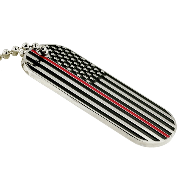 Thin Red Line Dog Tag - Engravable - Thin Red Line Dog Tag - Engravable - Image 2 of 4