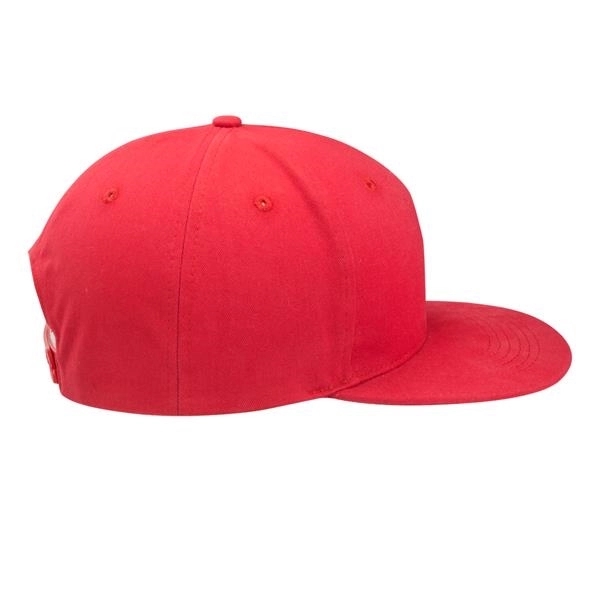 Flat Bill Snapback Hats w/ Custom Embroidery 6 Panel Caps - Flat Bill Snapback Hats w/ Custom Embroidery 6 Panel Caps - Image 2 of 6
