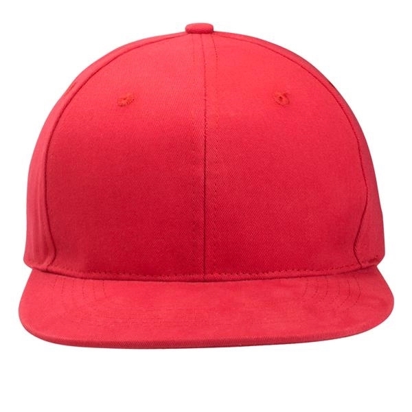 Flat Bill Snapback Hats w/ Custom Embroidery 6 Panel Caps - Flat Bill Snapback Hats w/ Custom Embroidery 6 Panel Caps - Image 5 of 6