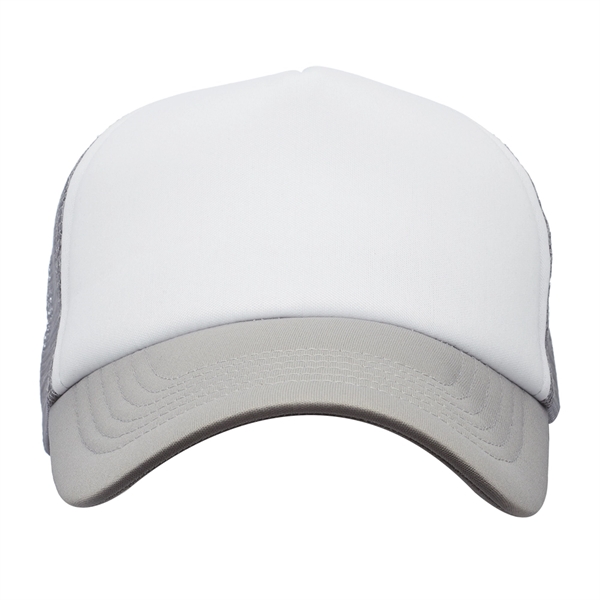 Two Tone Polyester Baseball Caps w/ Custom Logo & Mesh Back