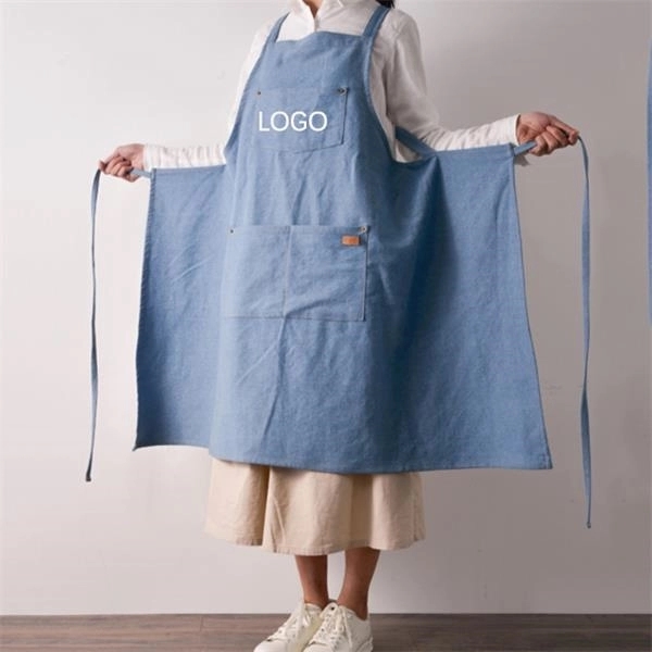 Durable multifunctional cotton denim apron - Durable multifunctional cotton denim apron - Image 1 of 4