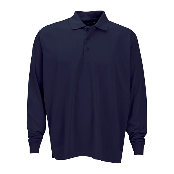 Omega Long Sleeve Solid Mesh Tech Polo - Omega Long Sleeve Solid Mesh Tech Polo - Image 19 of 19