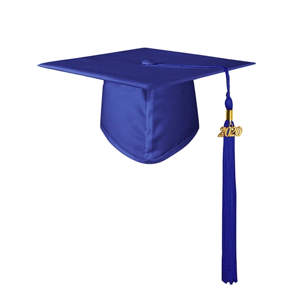 Shiny Fabric Graduation Cap with Tassel - Shiny Fabric Graduation Cap with Tassel - Image 1 of 2