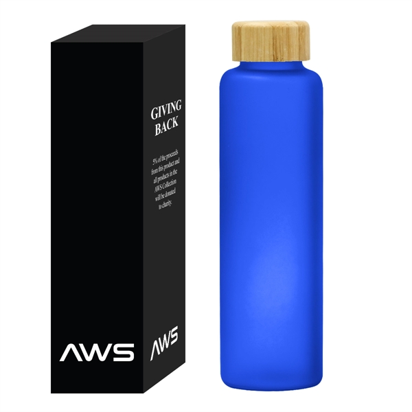 Glass Bottle w/ Bamboo Lid 20 Oz.