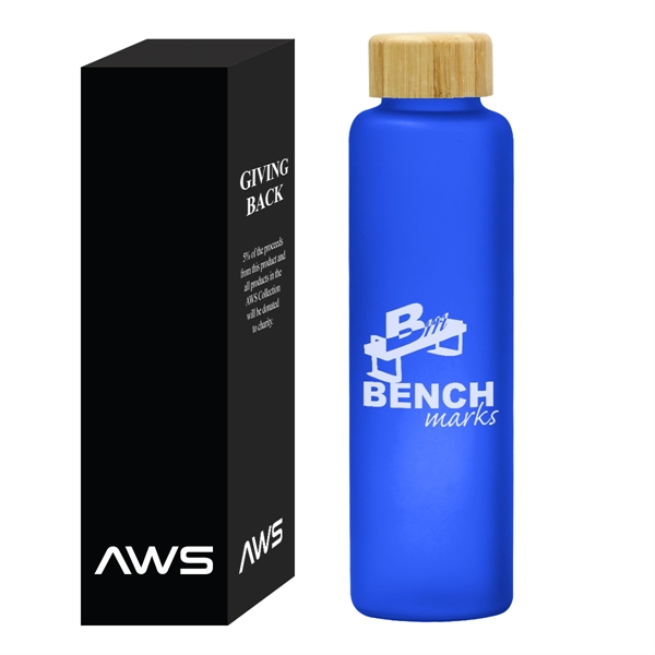 Aws 20 Oz. Belle Glass Bottle With Bamboo Lid - Aws 20 Oz. Belle Glass Bottle With Bamboo Lid - Image 2 of 10