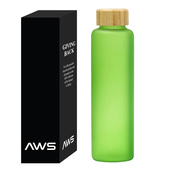 Aws 20 Oz. Belle Glass Bottle With Bamboo Lid - Aws 20 Oz. Belle Glass Bottle With Bamboo Lid - Image 3 of 10