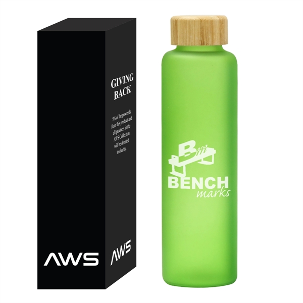 Aws 20 Oz. Belle Glass Bottle With Bamboo Lid - Aws 20 Oz. Belle Glass Bottle With Bamboo Lid - Image 6 of 10