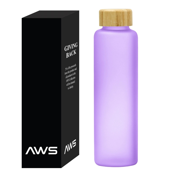 Aws 20 Oz. Belle Glass Bottle With Bamboo Lid - Aws 20 Oz. Belle Glass Bottle With Bamboo Lid - Image 4 of 10