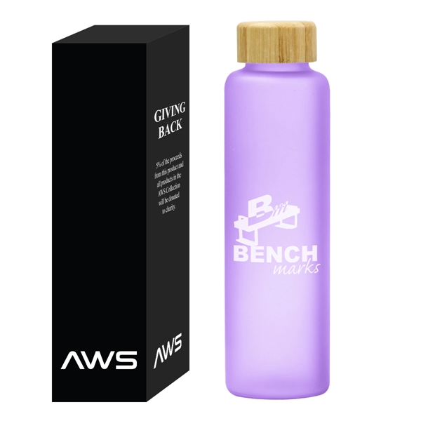 Aws 20 Oz. Belle Glass Bottle With Bamboo Lid - Aws 20 Oz. Belle Glass Bottle With Bamboo Lid - Image 8 of 10