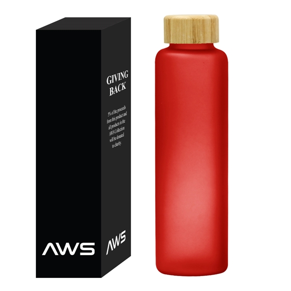 Aws 20 Oz. Belle Glass Bottle With Bamboo Lid - Aws 20 Oz. Belle Glass Bottle With Bamboo Lid - Image 5 of 10