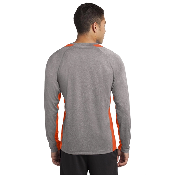 Sport-Tek Long Sleeve Heather Colorblock Contender Tee. - Sport-Tek Long Sleeve Heather Colorblock Contender Tee. - Image 7 of 40