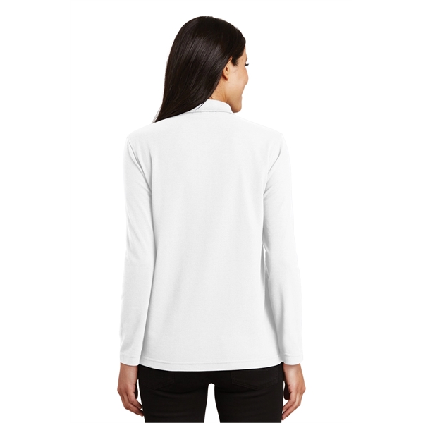 Port Authority Women's Silk Touch Long Sleeve Polo. - Port Authority Women's Silk Touch Long Sleeve Polo. - Image 27 of 45