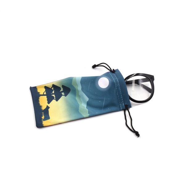 Full Color Microfiber Eyeglass Drawstring Pouch