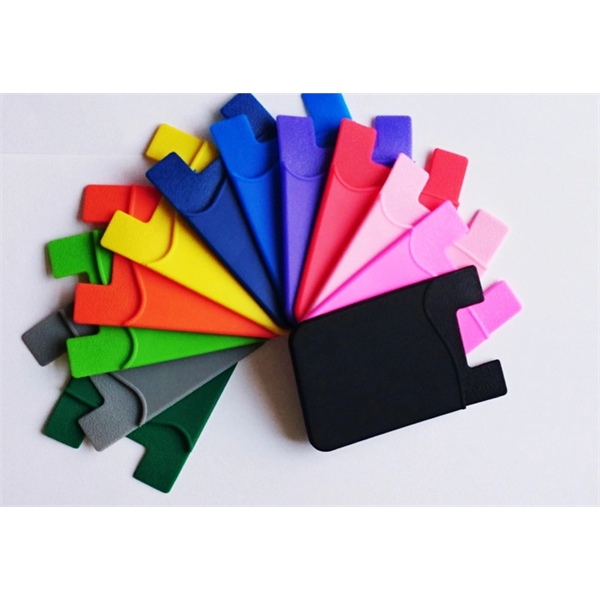 Silicone Cell Phone Wallet Card Holder - Silicone Cell Phone Wallet Card Holder - Image 0 of 3