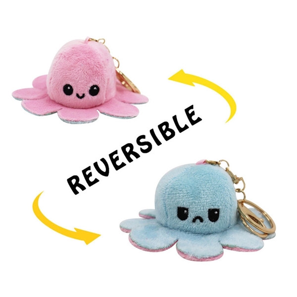 Reversible Octopus Plush Keychain - Reversible Octopus Plush Keychain - Image 1 of 5