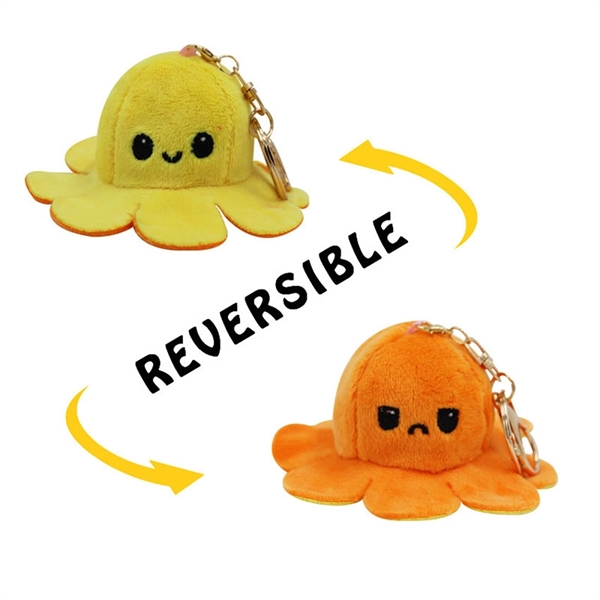 Reversible Octopus Plush Keychain - Reversible Octopus Plush Keychain - Image 3 of 5