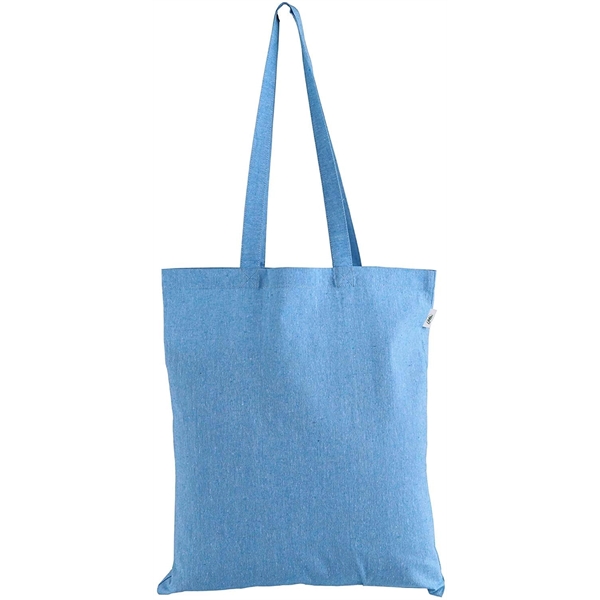 Free Imprint & Shipping AZURE Color Recycled Cotton Tote Bag - Free Imprint & Shipping AZURE Color Recycled Cotton Tote Bag - Image 1 of 3