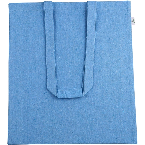 Free Imprint & Shipping AZURE Color Recycled Cotton Tote Bag - Free Imprint & Shipping AZURE Color Recycled Cotton Tote Bag - Image 2 of 3