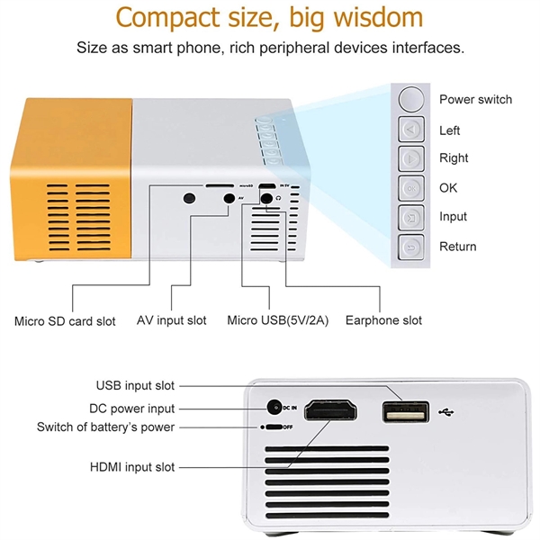 Mini Projector/ Portable LED LCD Video Projector - Mini Projector/ Portable LED LCD Video Projector - Image 1 of 2