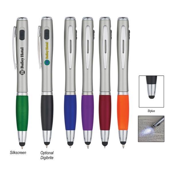 Trio Pen With LED Light And Stylus - Trio Pen With LED Light And Stylus - Image 0 of 25