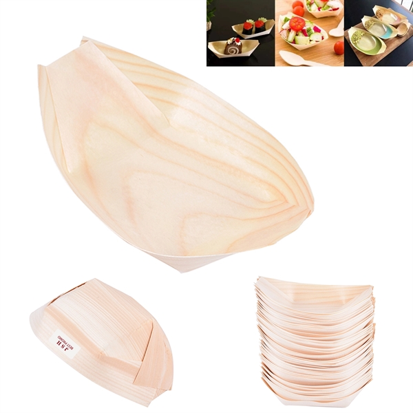 Disposable  Pine Wood Boat Plates & Dishes - Disposable  Pine Wood Boat Plates & Dishes - Image 0 of 0