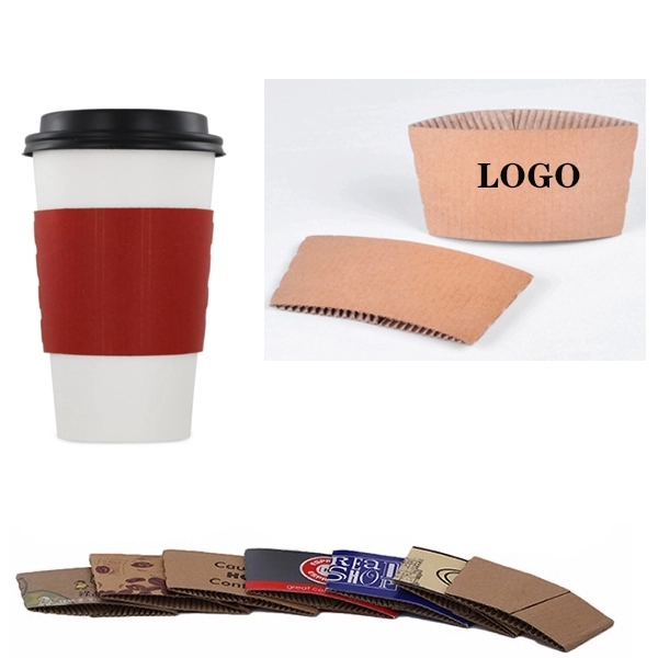 Corrugated Kraft Paper Cup Sleeve Fits 10-20oz