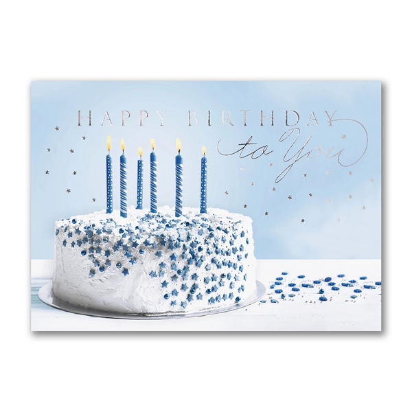 Birthday in Blue - Greeting Card - Birthday in Blue - Greeting Card - Image 0 of 3