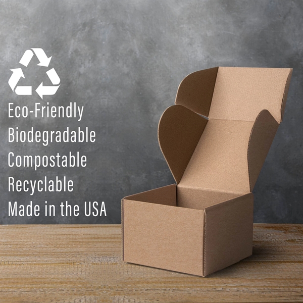 Screen Printed Corrugated Box Small 6x6x4 For Mailers, Gift - Screen Printed Corrugated Box Small 6x6x4 For Mailers, Gift - Image 5 of 5