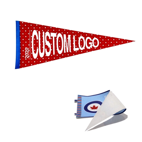 8" x 18" Custom Printed Felt Pennant - 8" x 18" Custom Printed Felt Pennant - Image 0 of 2