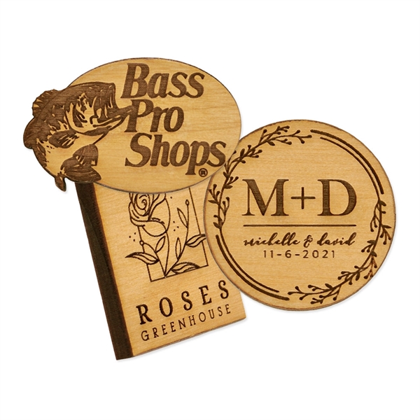 Custom Wood Lapel Pins - Custom Wood Lapel Pins - Image 0 of 5