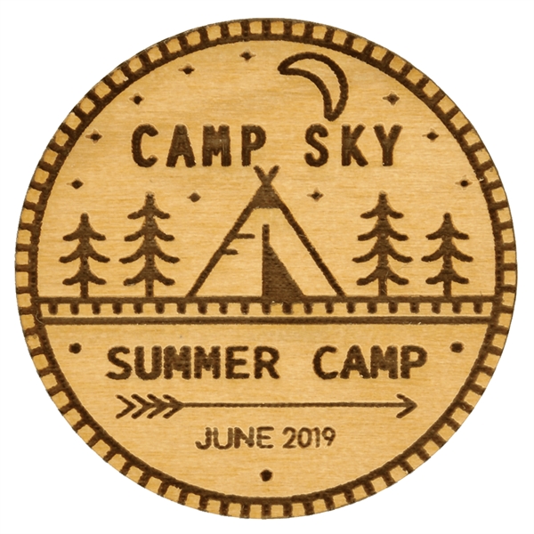 Custom Wood Lapel Pins - Custom Wood Lapel Pins - Image 1 of 5