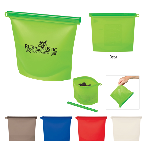 Reusable Food Bag With Plastic Slider - Reusable Food Bag With Plastic Slider - Image 0 of 13