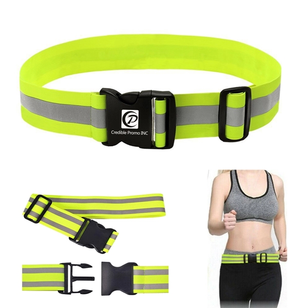 High Visibility Reflective Safety Elastic Waist Band Belt - High Visibility Reflective Safety Elastic Waist Band Belt - Image 0 of 2