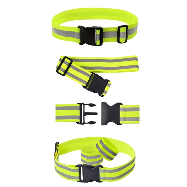 High Visibility Reflective Safety Elastic Waist Band Belt - High Visibility Reflective Safety Elastic Waist Band Belt - Image 2 of 2