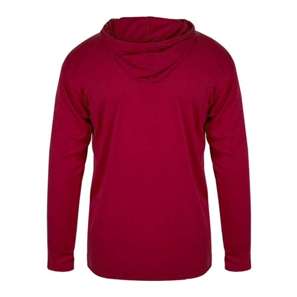 Badger Youth B-Core Long Sleeve Hooded T-Shirt - Badger Youth B-Core Long Sleeve Hooded T-Shirt - Image 28 of 34
