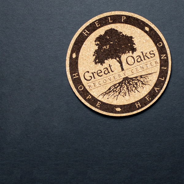 Laser Engraved Recycled 3mm Cork Coaster - Laser Engraved Recycled 3mm Cork Coaster - Image 6 of 23