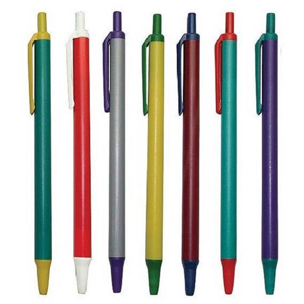 Lancer Pen White Barrel Click Action ballpoint pen with Clip - Lancer Pen White Barrel Click Action ballpoint pen with Clip - Image 1 of 1