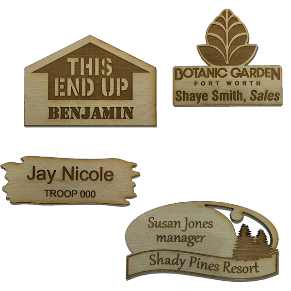 Wood Name Tags - Wood Name Tags - Image 1 of 10