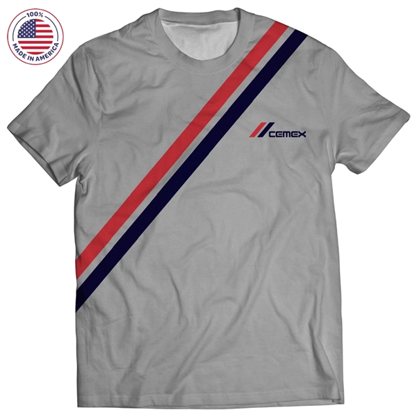 Crew Neck T-Shirt Dye Sublimated with UPF50 Made in USA - Crew Neck T-Shirt Dye Sublimated with UPF50 Made in USA - Image 0 of 12