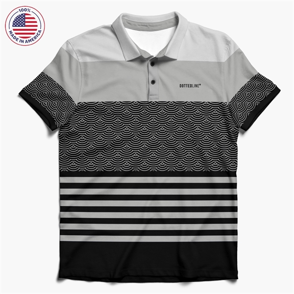 Made in USA, Polo Shirt Dye Sub Antimicrobial - Made in USA, Polo Shirt Dye Sub Antimicrobial - Image 3 of 10