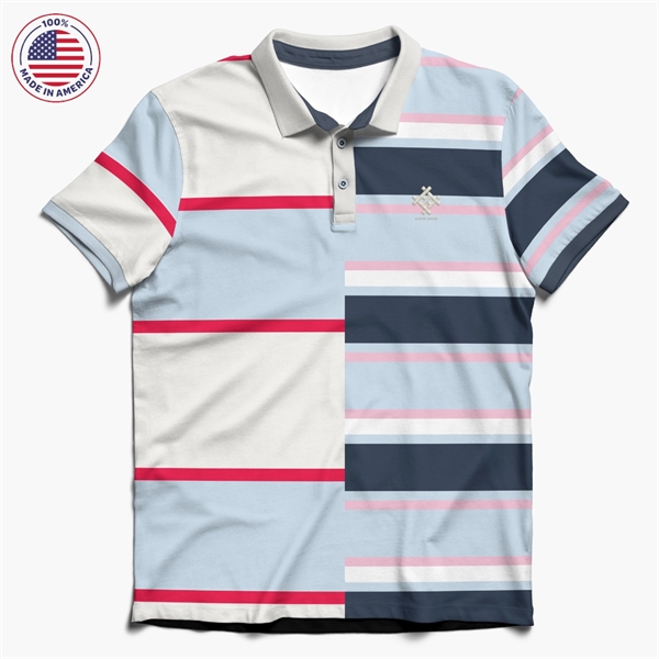 Made in USA, Polo Shirt Dye Sub Antimicrobial - Made in USA, Polo Shirt Dye Sub Antimicrobial - Image 8 of 10