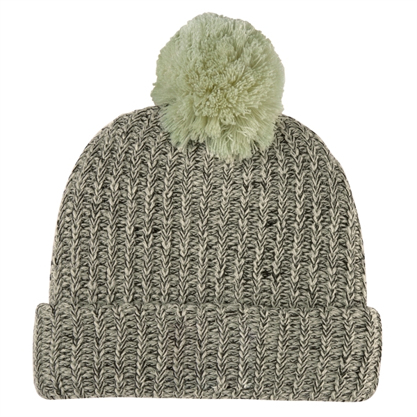 Grace Collection Pom Beanie With Cuff - Grace Collection Pom Beanie With Cuff - Image 48 of 52