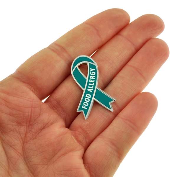 Awareness Ribbon Pin - Food Allergy - Awareness Ribbon Pin - Food Allergy - Image 2 of 2