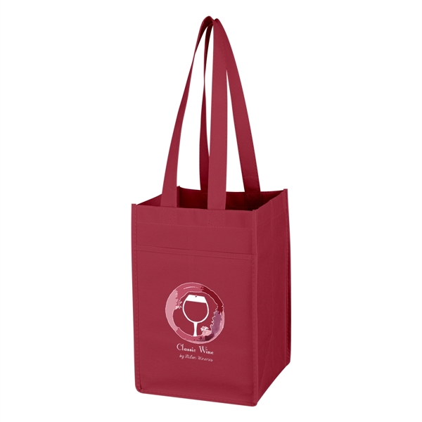 Non-Woven 4 Bottle Wine Tote Bag - Non-Woven 4 Bottle Wine Tote Bag - Image 5 of 13