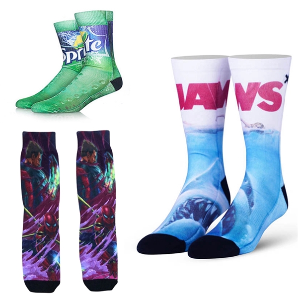 Custom Cotton Dress Sock Full Color Sublimation - Custom Cotton Dress Sock Full Color Sublimation - Image 0 of 4